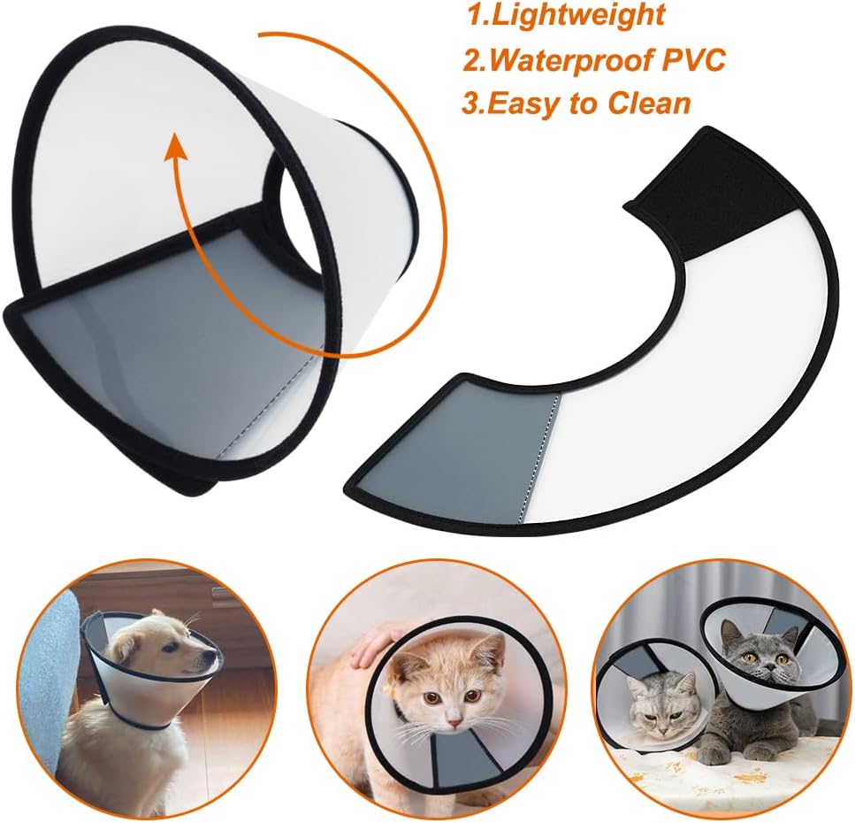 Adjustable hook and loop closure on Vivifying pet cone