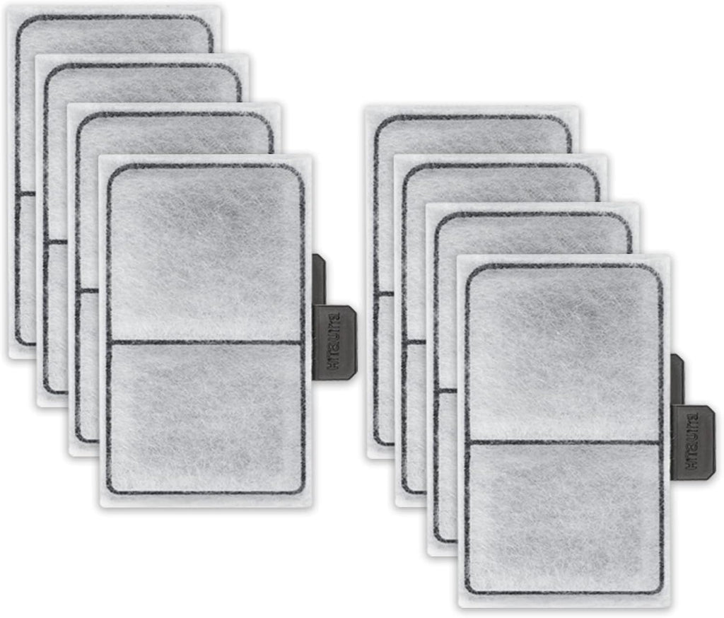 HiTauing 8 Pack EF-S Filter Cartridges front view showing the multi-layer filtration mesh.