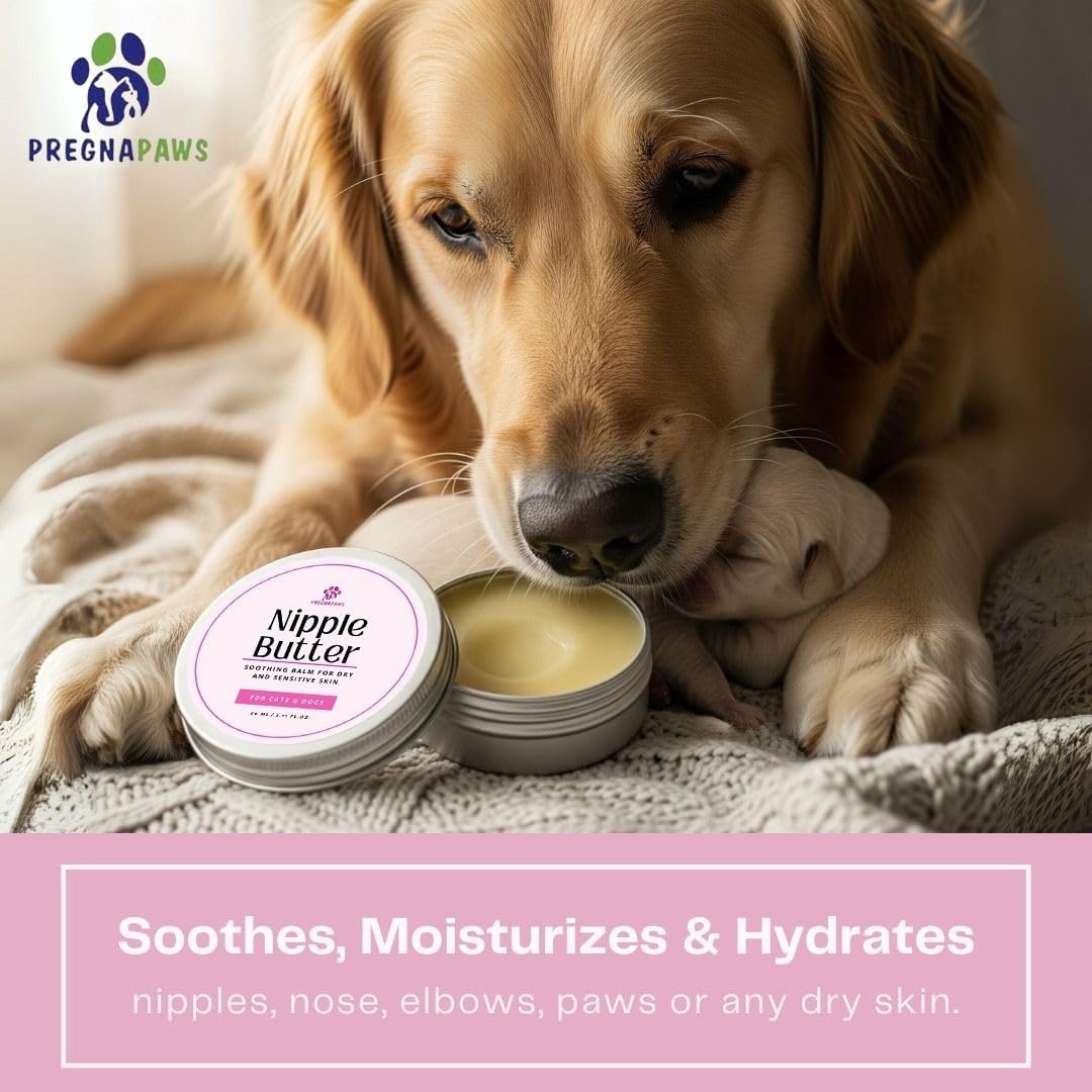 Lanolin free nipple cream application instruction on pet skin
