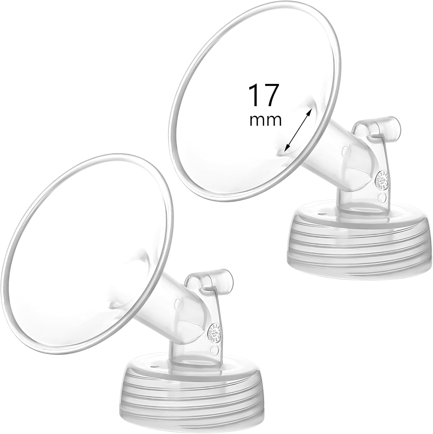 Maymom 17mm wide neck flange front view for Spectra pumps