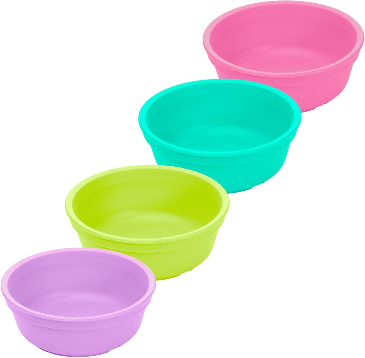 Re-Play toddler bowls set of 4 in Mermaid colors front view