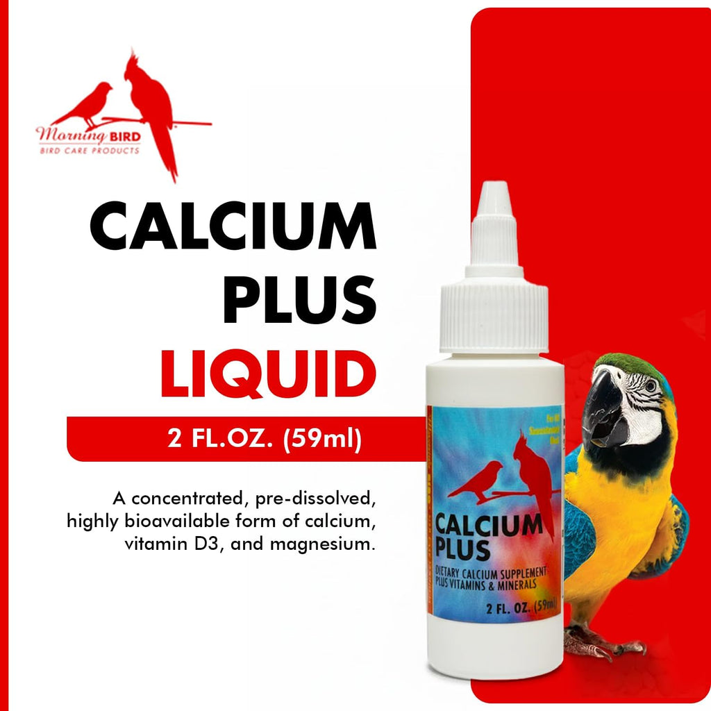 Morning Bird Calcium Plus liquid avian mineral supplement packaging
