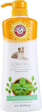 Arm & Hammer Ultra Fresh 2 in 1 Detangling Dog Shampoo and Conditioner Baking Soda Deodorizer Moisturizing Pet Wash Tangles Odor Control Cucumber Prickly Pear Scent 24 FL OZ Pump Daily Grooming - Image 13