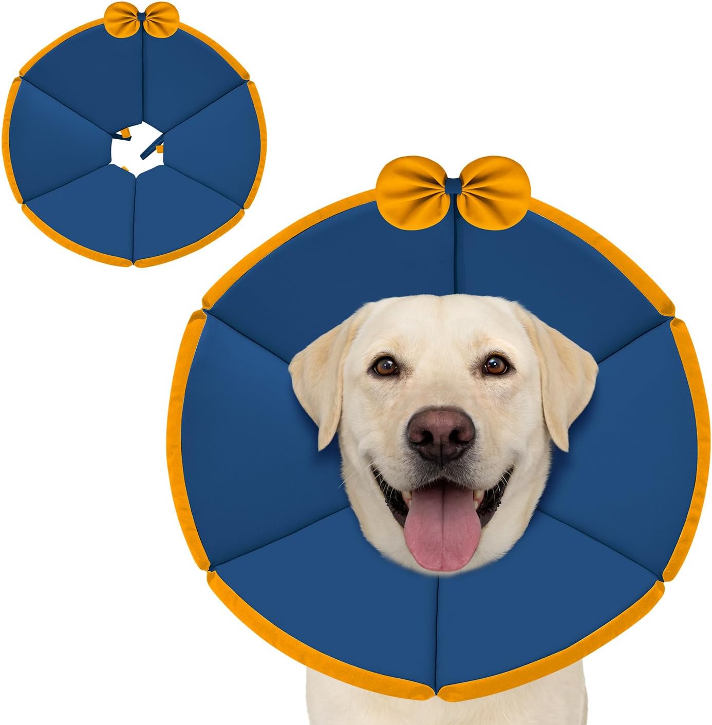 MAXFUT Soft Dog Cone Collar,Foam Cone for Dogs to Stop Licking After Surgery,Non Inflatable Dog Donut Cone (Grey, XXL) - Image 9