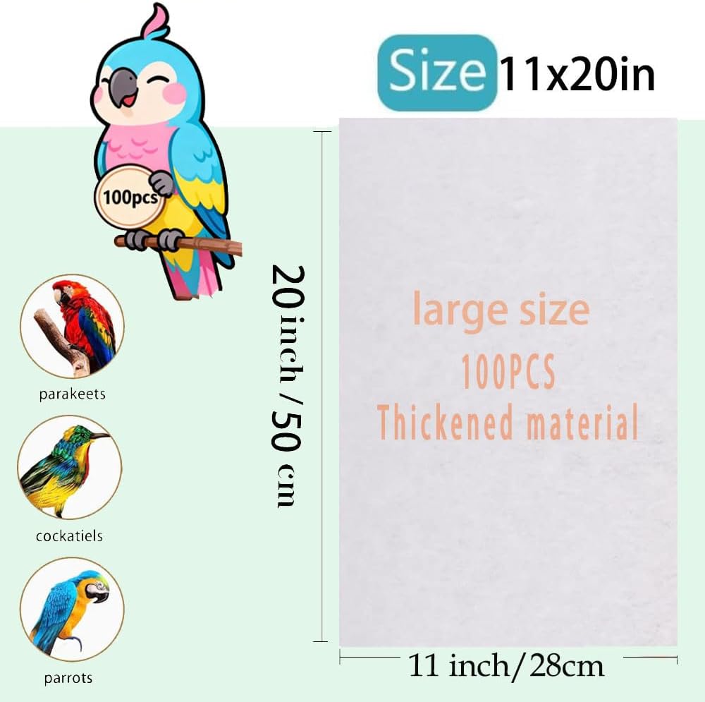CuaxTume non-woven bird cage tray sheets stacked together