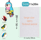 CuaxTume non-woven bird cage tray sheets stacked together