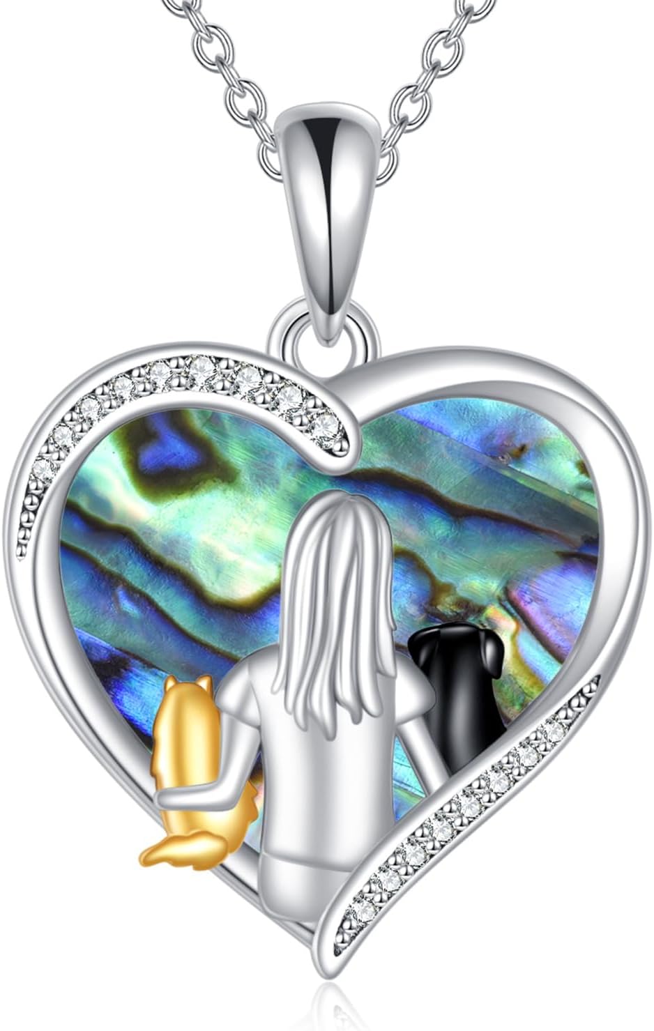 KZX Cat/Dog/Phoenix/Eagle/Whale/Shark/Puffin/Starfish/Chicken/Butterfly/Owl/Bee/Frog/Seahorse Necklace Sterling Silver Animal Pendant Jewelry Gift for Women - Image 9