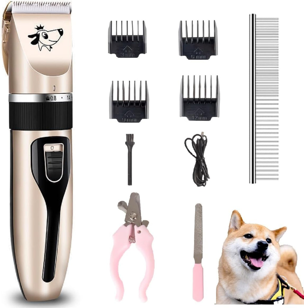 Cakapet dog clippers grooming kit front view professional cordless pet hair trimmer