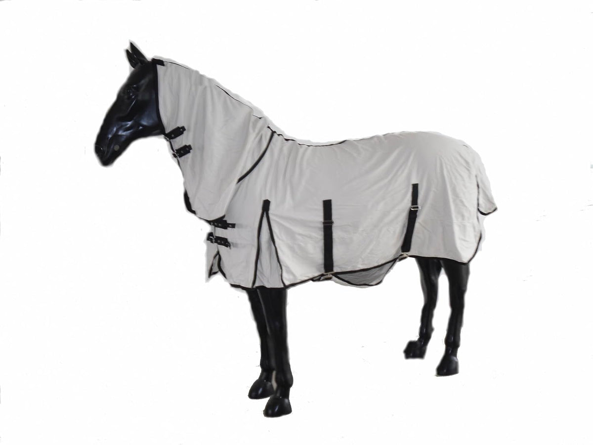 Hilason Horse Fly Sheet sand color front view for equine protection