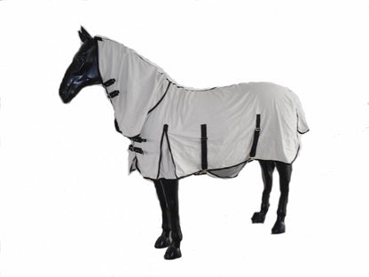 Hilason Horse Fly Sheet sand color front view for equine protection