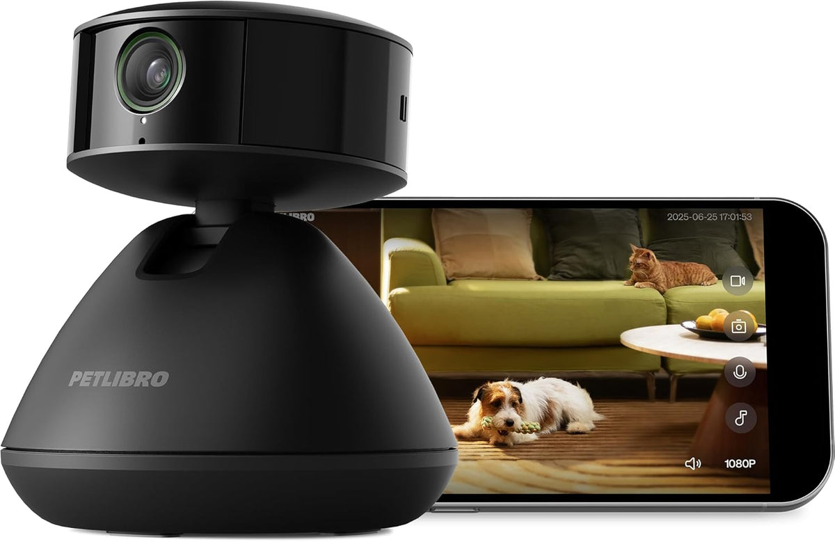 Petlibro Scout smart pet camera front view with 360 degree lens