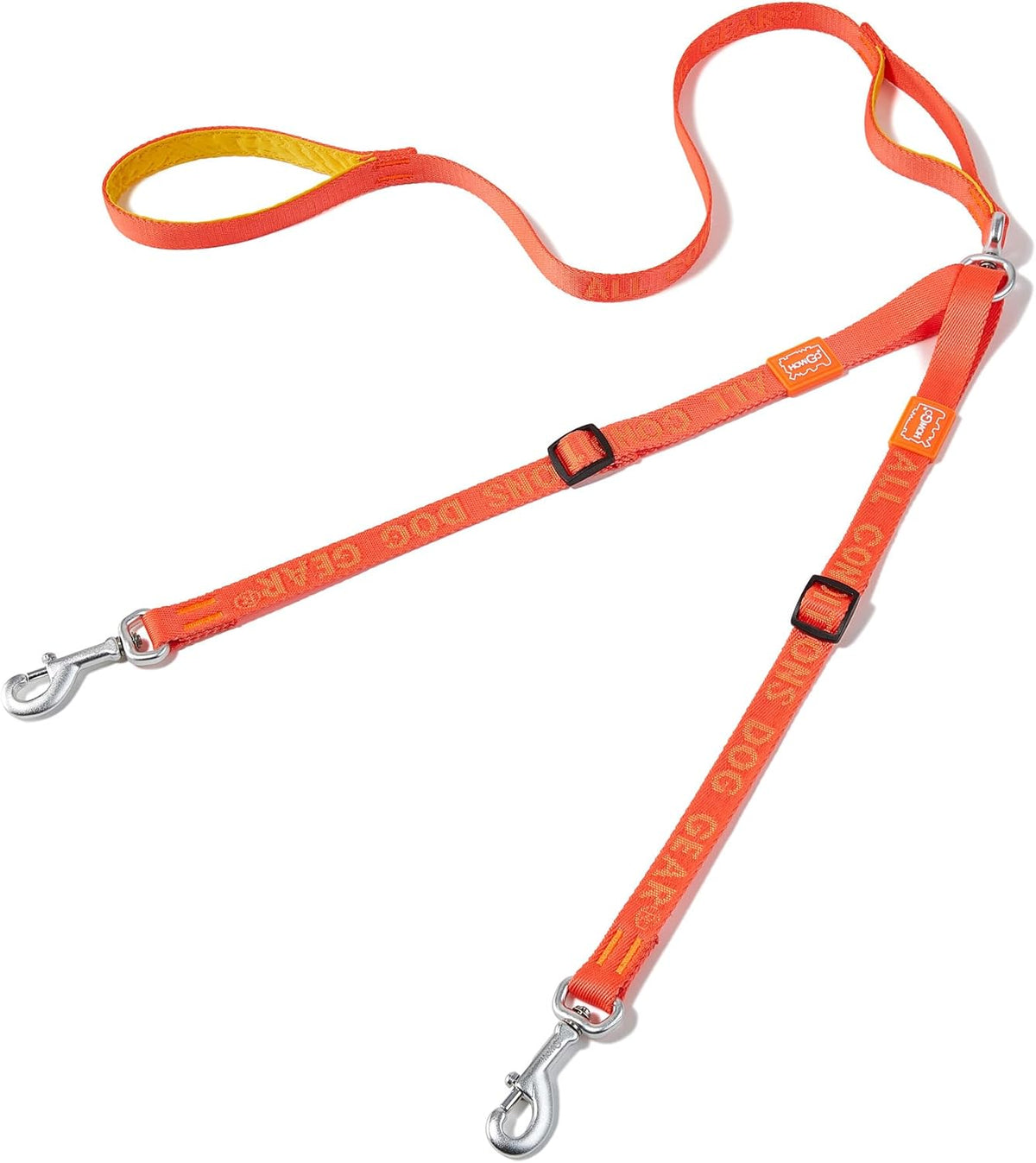 HOWGO Double Dog Leash, No Tangle 360 degrees Swivel, Adjustable Two Padded Handles, Double Clip Dog Leash Coupler Splitter Breeds (Black, 4/5'' x 4.8 FT, Std) - Image 12