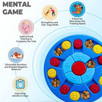 Smart dog using Yoboeew puzzle feeder for mental exercise