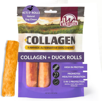 Wild Eats Real Duck Collagen Bully Sticks for Dogs (25 Pack,5 Inch) Long Lasting Dog Chews No Hide Dog Treat Bully Stick Alternative, Rawhide Free, Grain Free, High Protein - Image 13