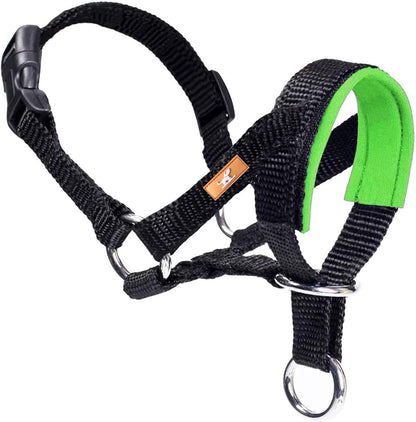 Dog Head Collar, Fabric Padded Head Collar for Dogs to Prevent Pulling, Adjustable Dog Head Harness (L,Black) - Image 10