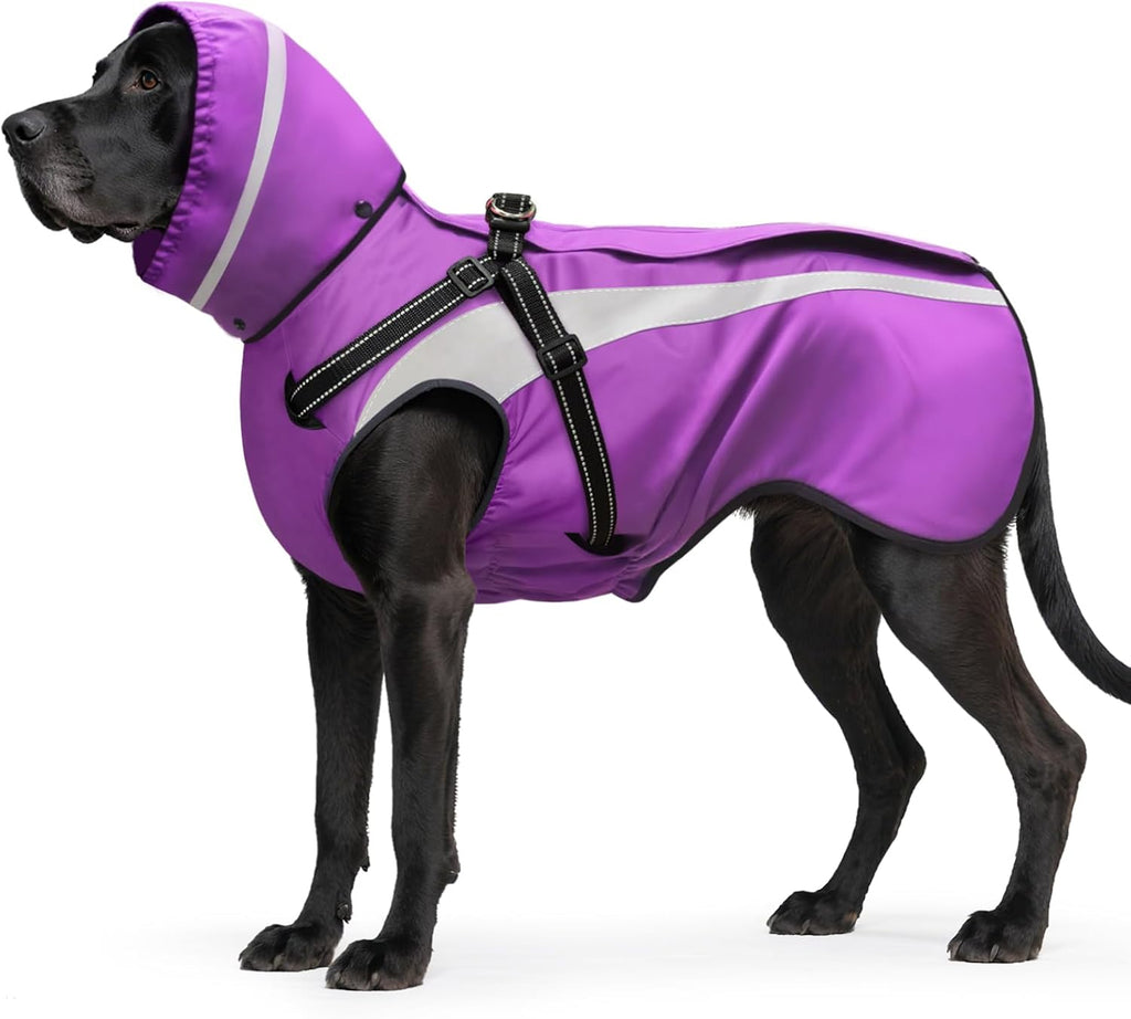 Dog Raincoat Waterproof Raincoats for Dog Reflective Dogs Rain Jackets with Hood Hoodie Pet Rain Poncho Coat for Small Medium Large Dogs Puppies S-XXL (Green, L) - Image 11
