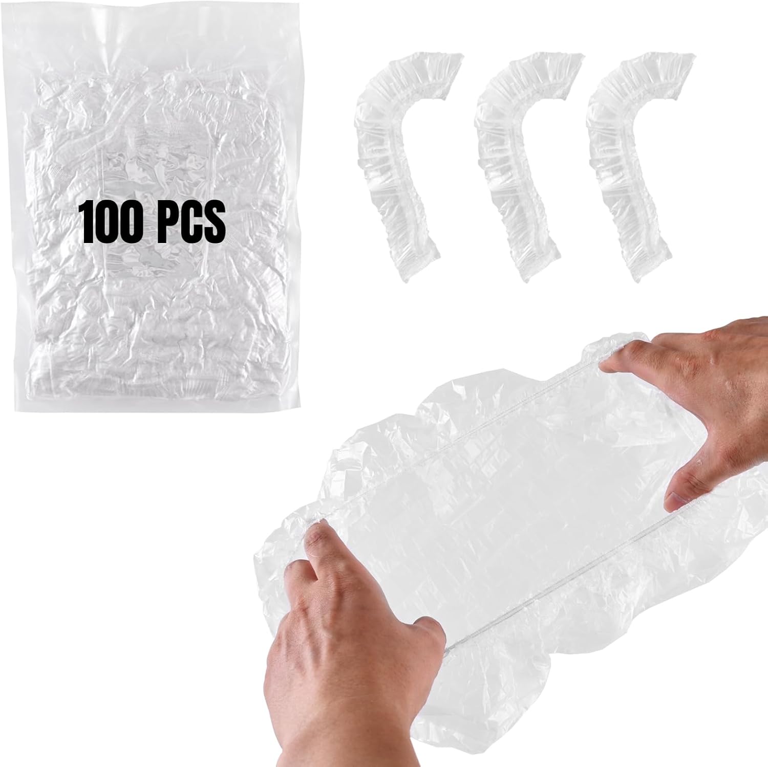Ynshouna disposable potty chair liners front view showing clear plastic bag pack for toddler toilet training.