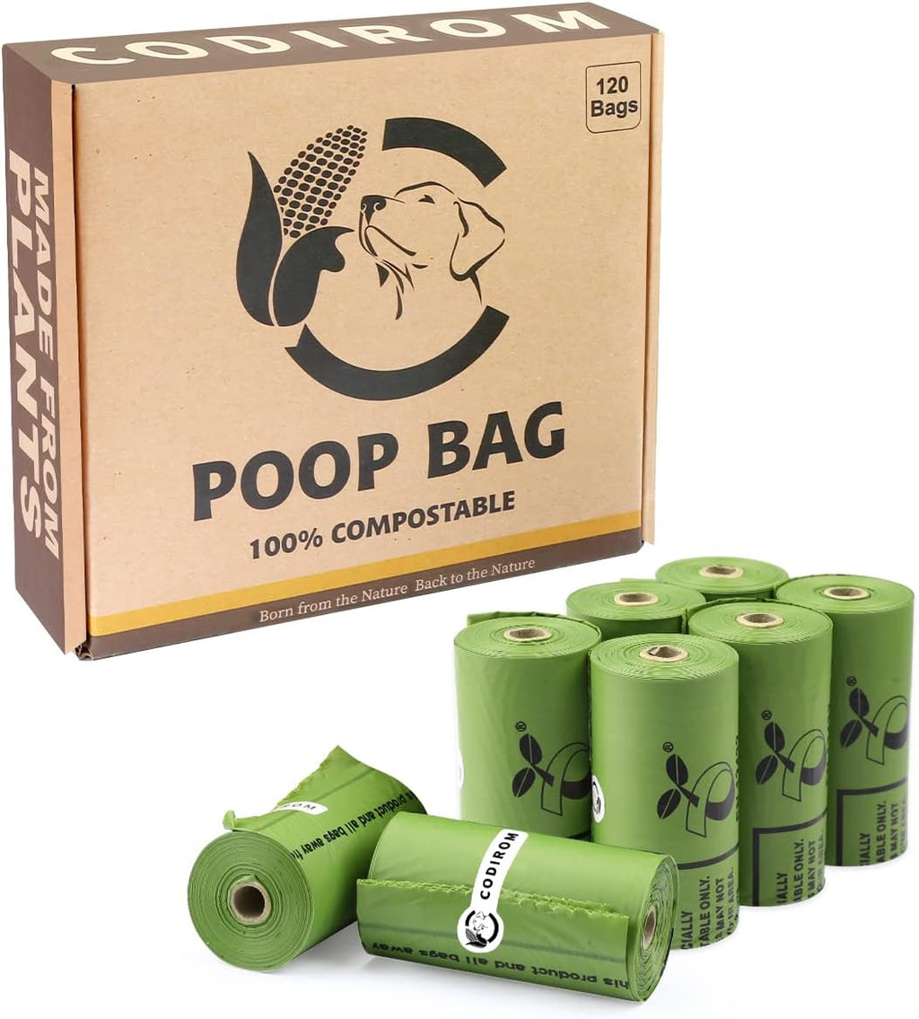 Certified Compostable Dog Poop Bags, 270 Count Landfill Friendly and Leakproof Waste Bags, Easy Open Unscented Forest Green Poop Bag for Dog, 15 Doggy Bags Per Roll (18 rolls) - Image 9