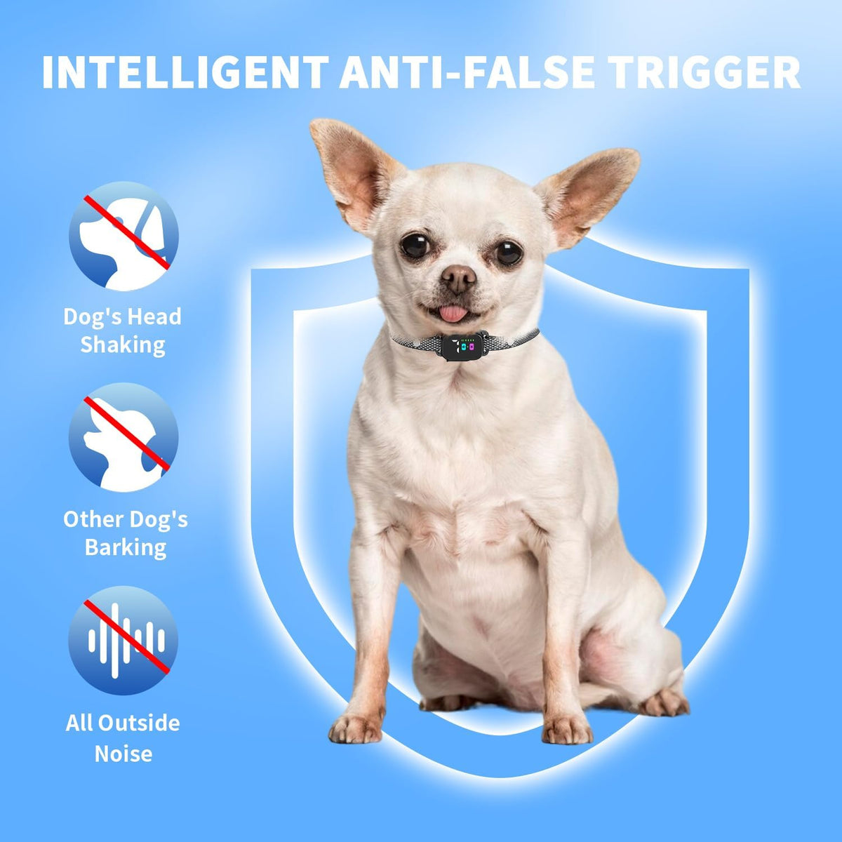 Side profile of RICIVI no shock dog training collar