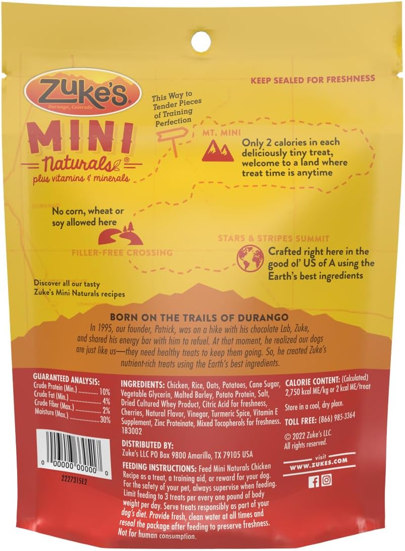 Zuke's Mini Naturals low calorie training treats for puppies