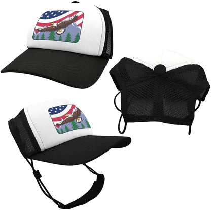 USA Collection, PupLid Trucker Hats for Dogs (Large) Premium Stylish Sun Protection for The Modern Dog - Adjustable for Secure Comfortable Fit on Active Dogs (Blue, Eagle) - Image 15