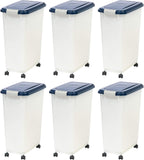 IRIS USA Dog Food Storage Container, 2 Pack, Up to 30 lbs Each, Airtight Seal for Freshness, Wheels for Rolling, Easy One Hand Opening, Made in USA, BPA Free, Clear/Black - Image 14