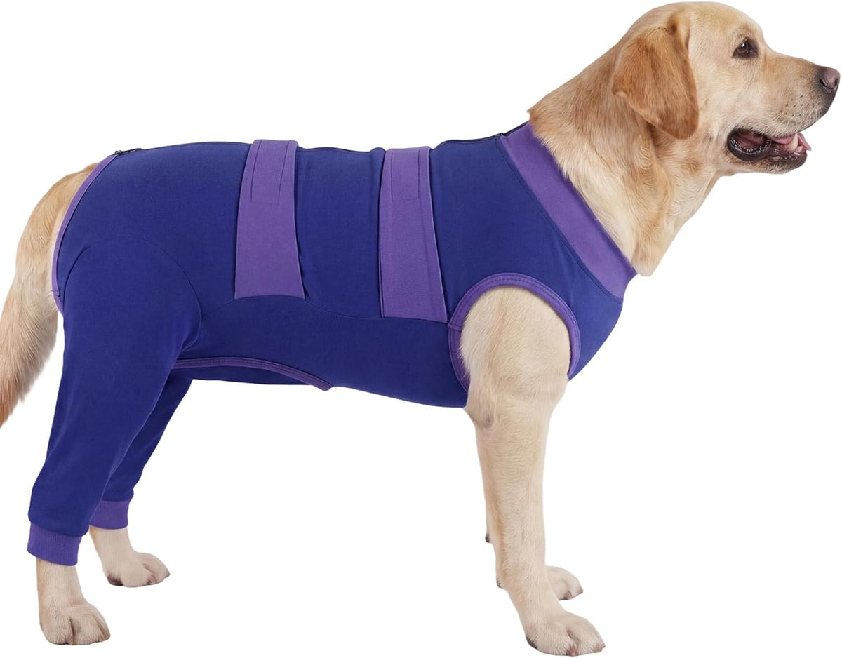 Lelepet Dog Surgery Recovery Suit for Rear Legs, Soft Dog Pants to Prevent Licking, Adjustable Long Sleeve Pet Onesie Pajamas for Dogs, Cone Alternative Leg Sleeve Bodysuit for Dogs After Spay/Neuter - Image 9