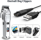 Six point five feet black USB charging wire for dog grooming tool