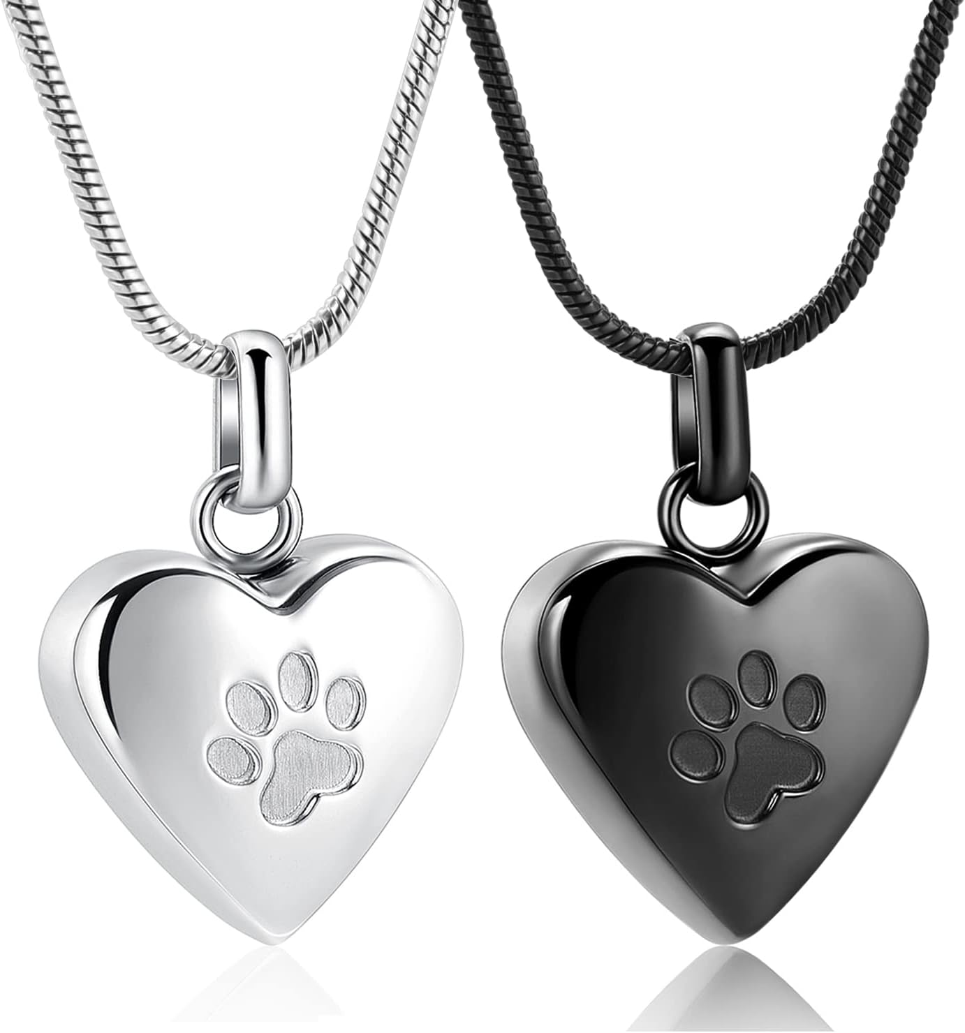 zeqingjw Pet Cremation Jewelry for Ashes Pendant Paw Print Pet Heart Urn Necklace Memorial Keepsake Jewelry for Pet/Dog's/Cat's Ashes - Image 10