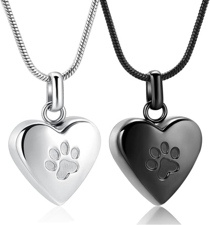 zeqingjw Pet Cremation Jewelry for Ashes Pendant Paw Print Pet Heart Urn Necklace Memorial Keepsake Jewelry for Pet/Dog's/Cat's Ashes - Image 10