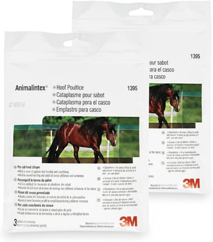 3M Animalintex Hoof Poultice Pads for Horses 3 Pack front view packaging