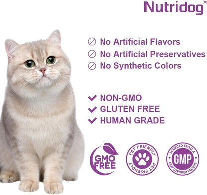 Feline digestive care supplement with zinc and biotin for healthy coat maintenance.