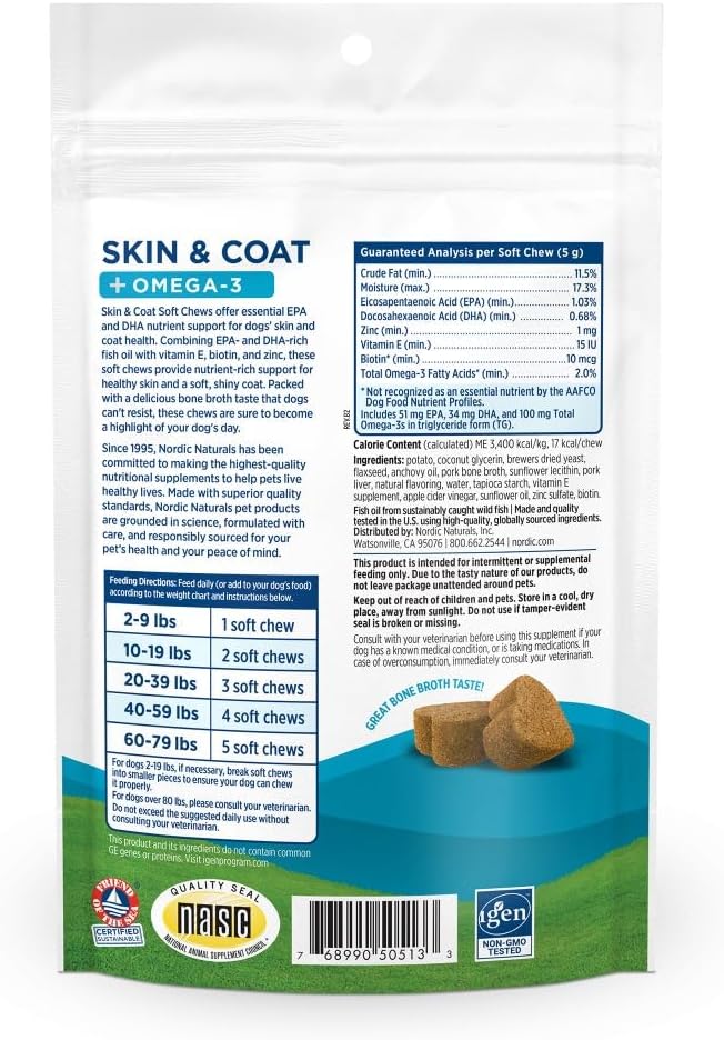 Nordic Naturals non GMO IFOS certified pet omega 3 supplement seals