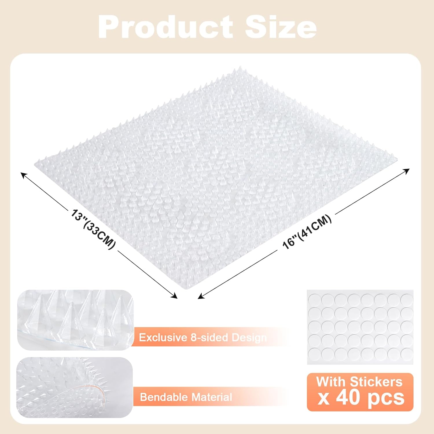 Uross cat deterrent mat with spikes on kitchen counter