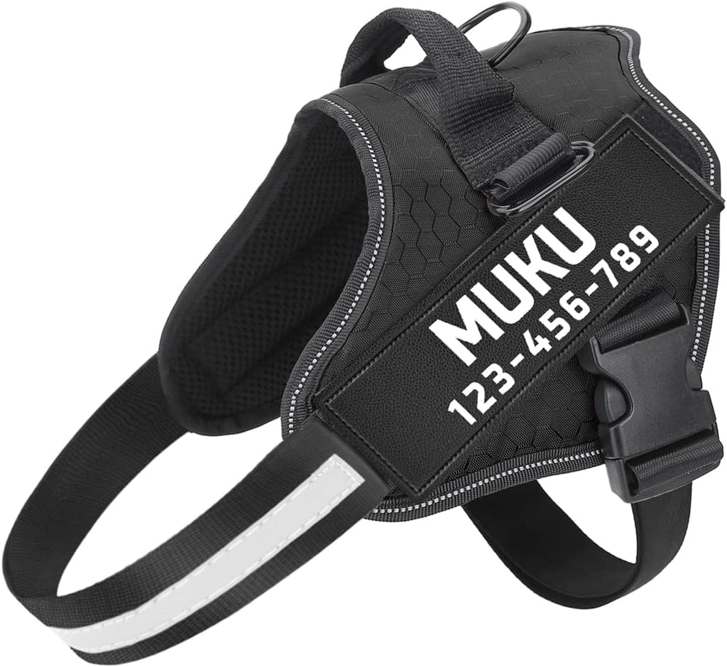 MUMUPET Service Dog Harness, No Pull Reflective Adjustable Vest with Handle, Soft Breathable Padding for Small Dogs, 2 Removable Velcro Patches (Red, S) - Image 15