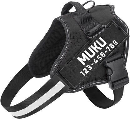 MUMUPET Service Dog Harness, No Pull Reflective Adjustable Vest with Handle, Soft Breathable Padding for Small Dogs, 2 Removable Velcro Patches (Red, S) - Image 15