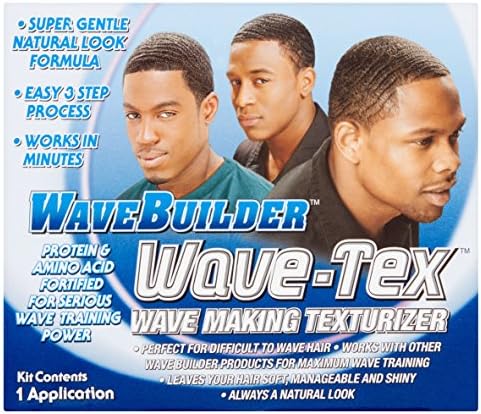 Three step men hair texturizing solution for 360 waves showing kit components