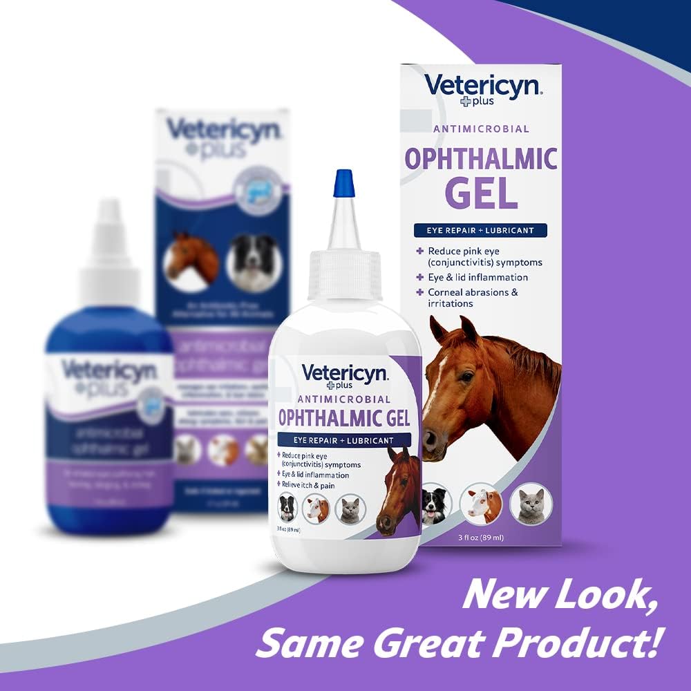 Authentic USA imported Vetericyn Plus pet eye ointment alternative for pink eye relief.