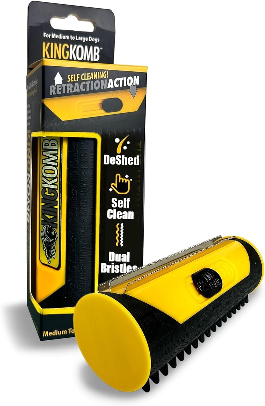 Self cleaning action of King Kanine deshedding brush