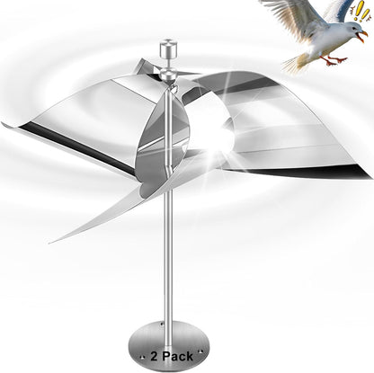 Greenight 2 Pack Reflective Wind Powered Bird Scare Devices front view