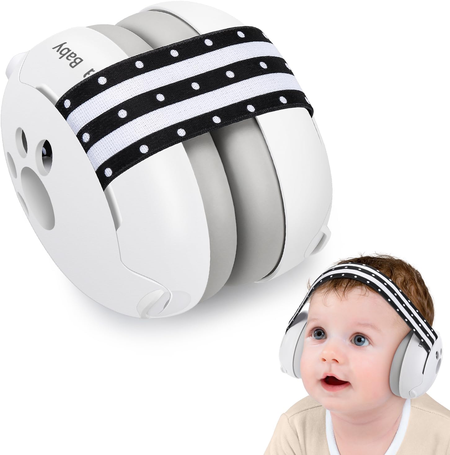 Laudexua baby ear protection headphones front view for infants