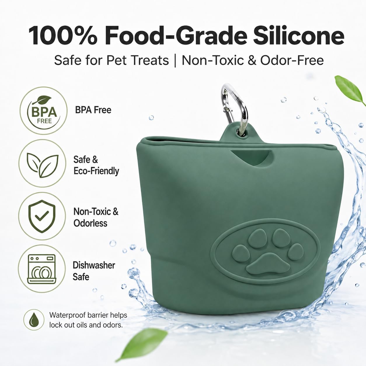 Zbborq silicone training bag showing magnetic closure