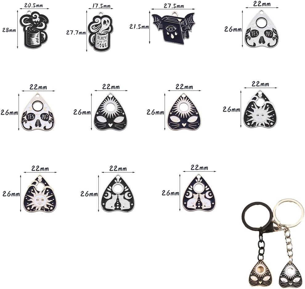 Yeyulin Halloween mixed cat charms bulk jewelry supplies