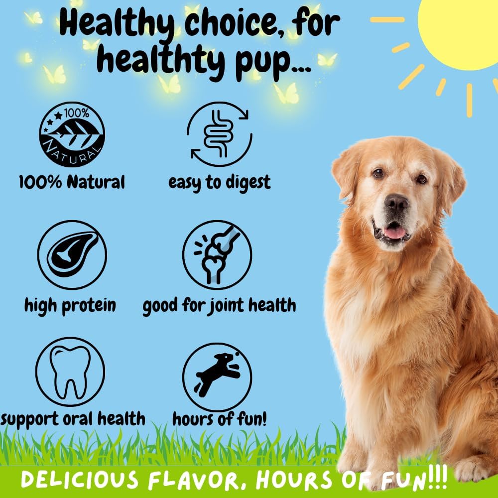 Close up of beef collagen roll texture for dogs