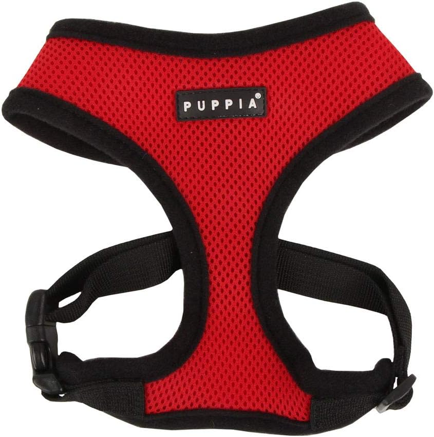 Puppia Soft Dog Harness No Choke Over-The-Head Triple Layered Breathable Mesh Adjustable Chest Belt and Quick-Release Buckle, Pink, Medium - Image 11