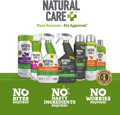 Authentic USA imported Natural Care flea powder container back view