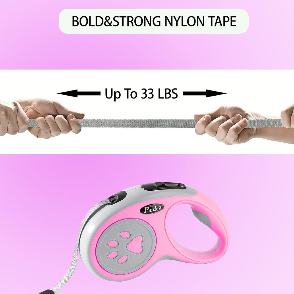 Strong nylon tape detail of Veligood retractable pet lead