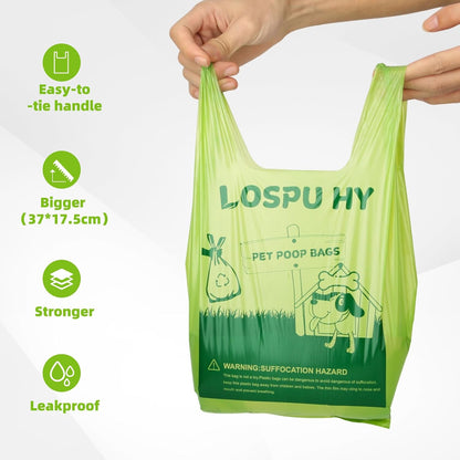 Lavender scented doggie waste refuse cleanup bags close up