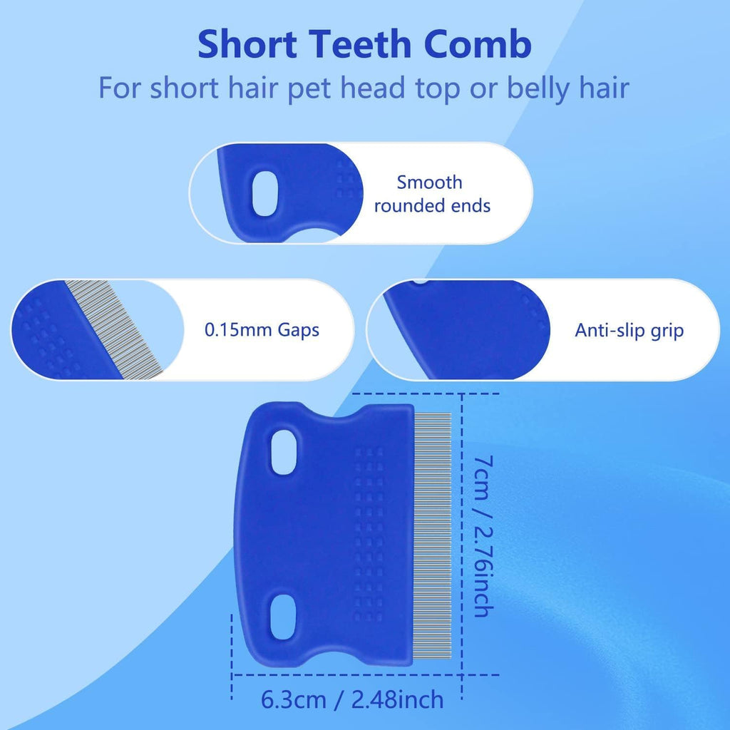 FUYIHGL short teeth pet comb close up designed for removing tear stains around the eyes and face.