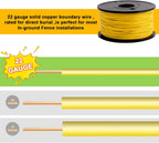 Universal dog fence boundary extension wire roll for smart yard layouts